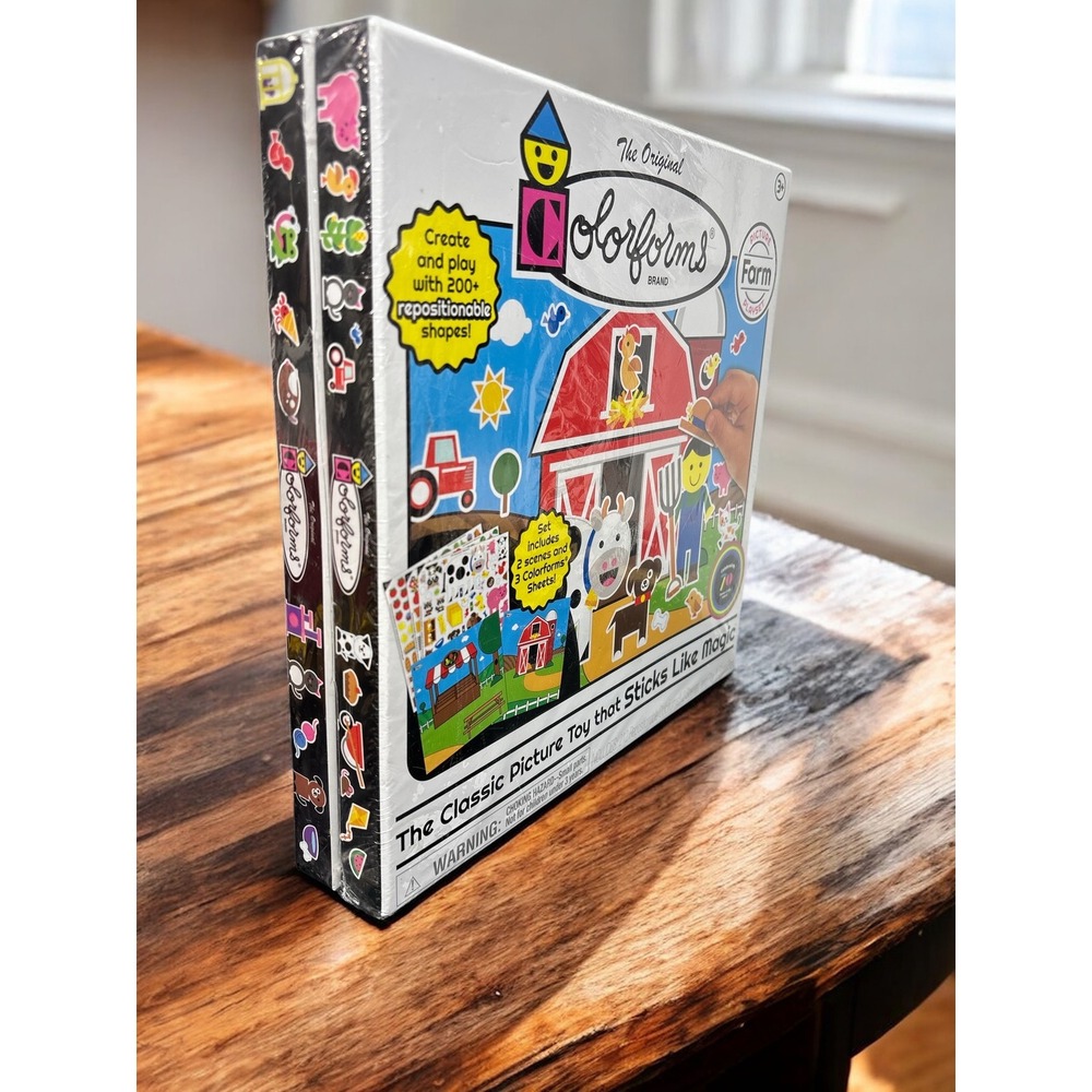 Colorforms The Original Classic Picture Toy Farm & Pets Reusable Shapes Fun NEW